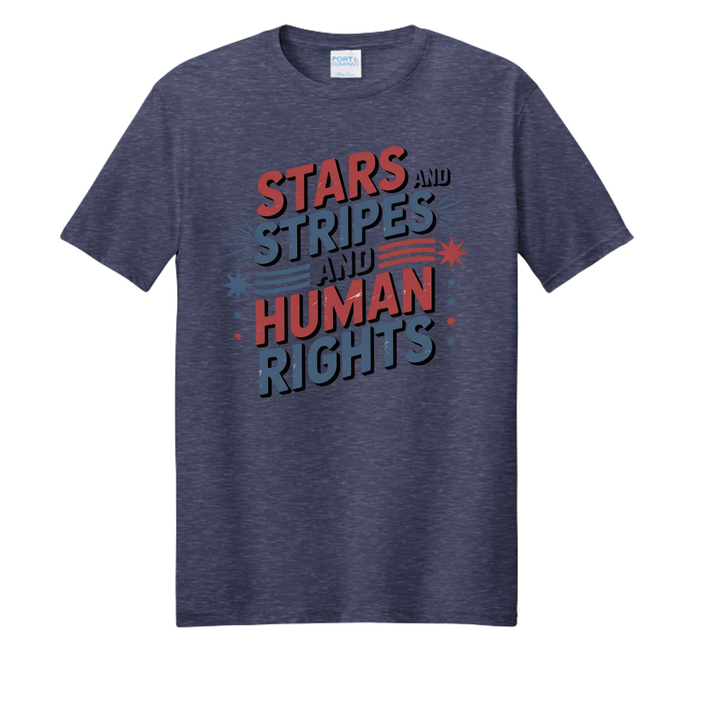 Team Navy Heather - PC455 - FRONT